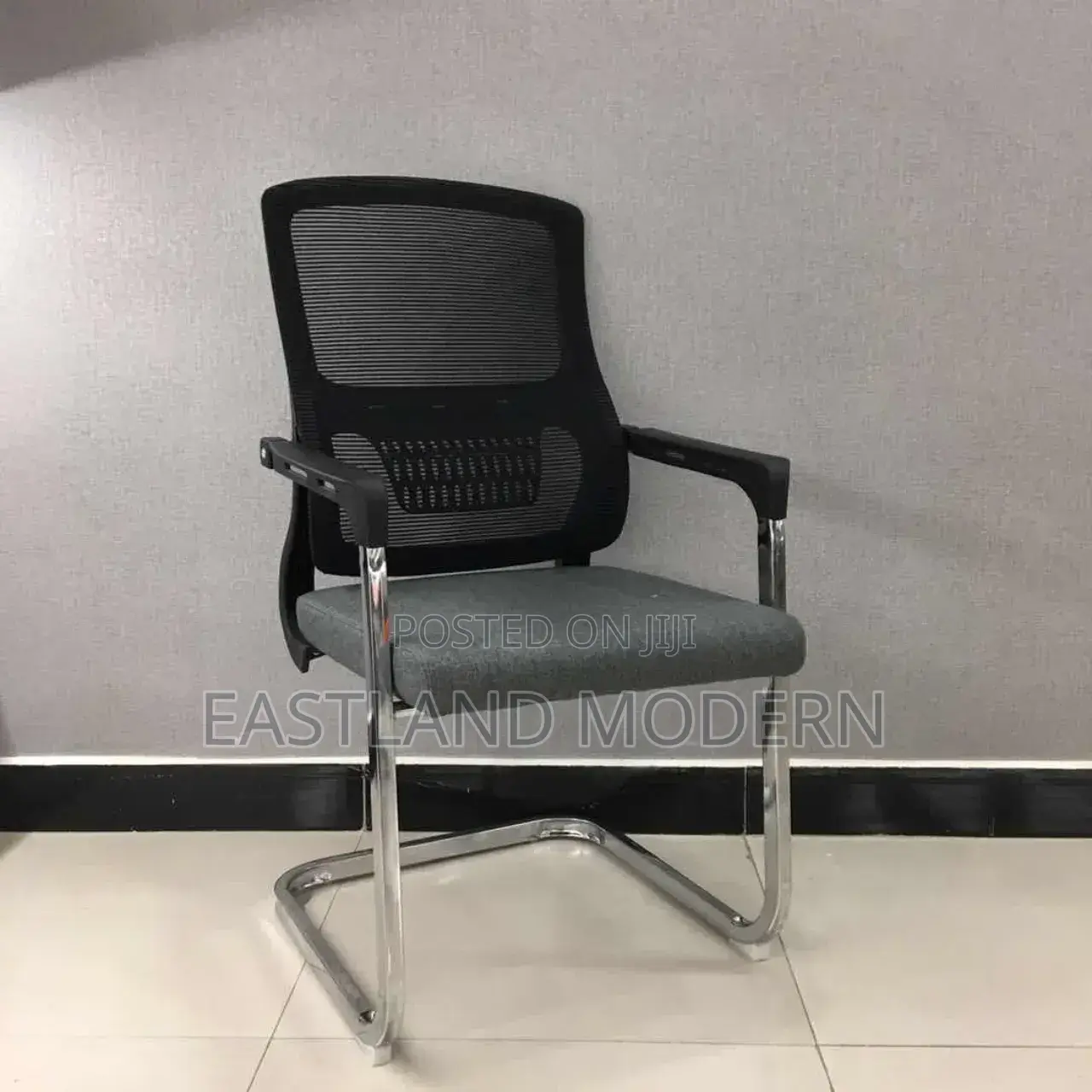 Visitor Office Chair With Mesh Back Chrome Frame – Reception Chair.