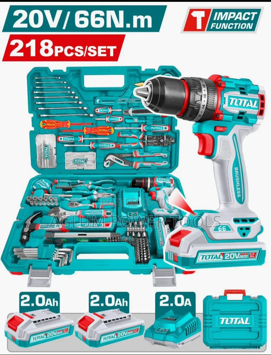 218 Cordless Tool Set With Drill 20V