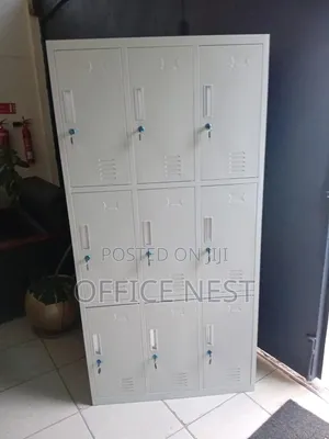 9-Door Steel Locker Cabinet – Secure Office Staff Storage Locker