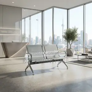 Office Bench; Two Seaters Stainless Steel Modern Reception Bench