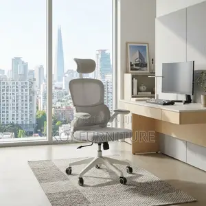 Office Chairs; High Adjustable White Orthopedic Fabric Office Seat