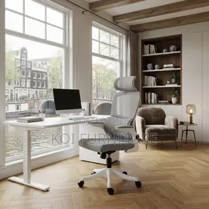 Office Chairs; High Adjustable White Orthopedic Fabric Office Seat