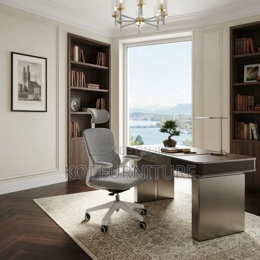 Office Chairs; High Adjustable White Orthopedic Fabric Office Seat