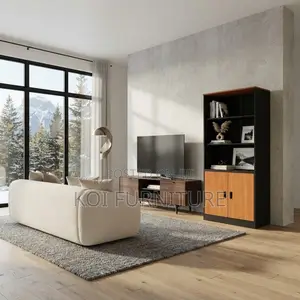 Storage Unit; Brown Modern Home Book Shelf Cabinet