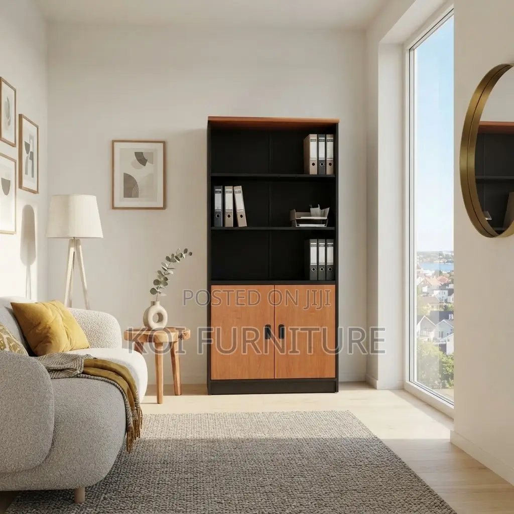 Storage Unit; Brown Modern Home Book Shelf Cabinet