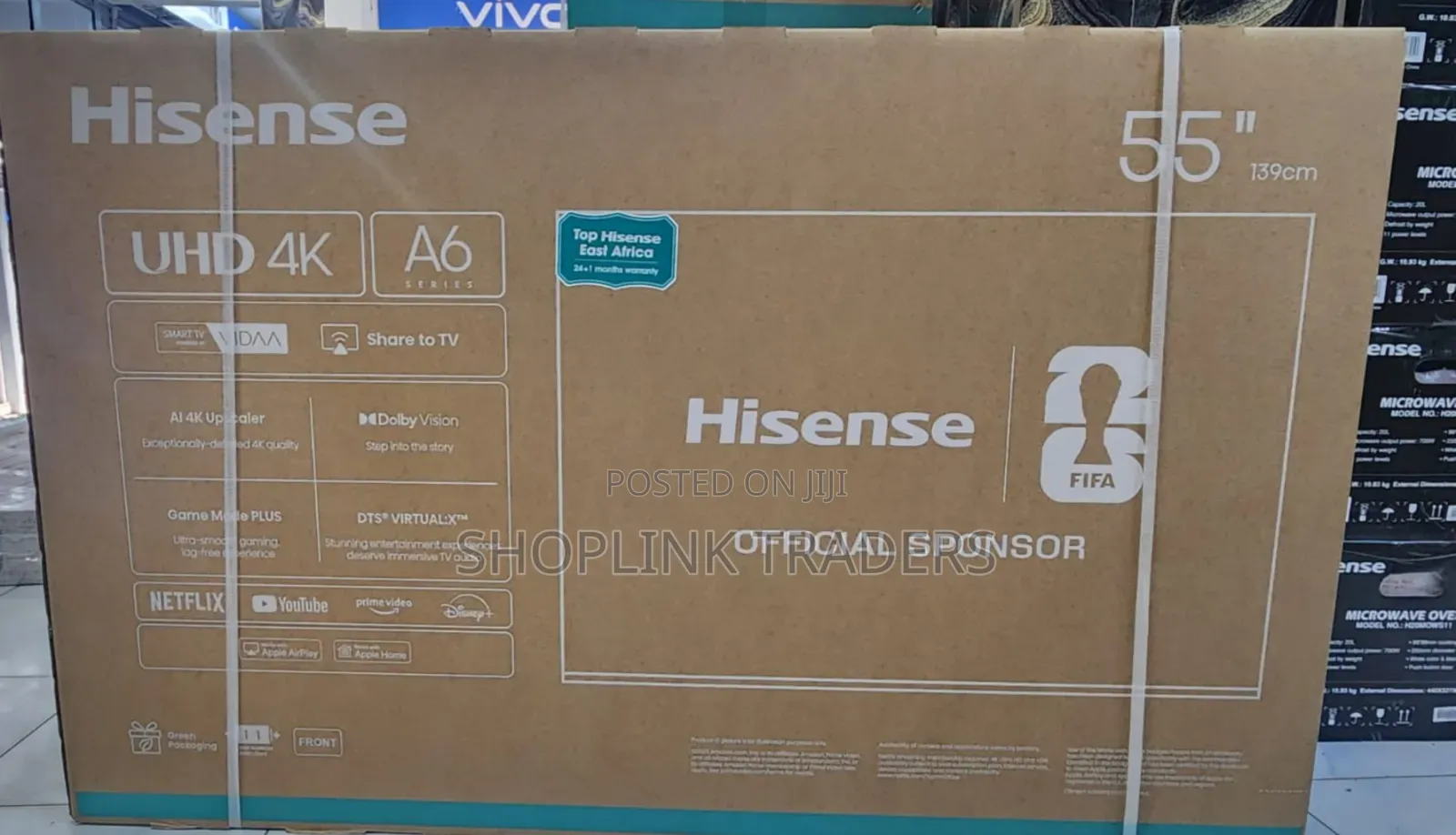 Hisense 55-Inch 55A6 Smart Frameless Ultra HD TV With Vidaa TV