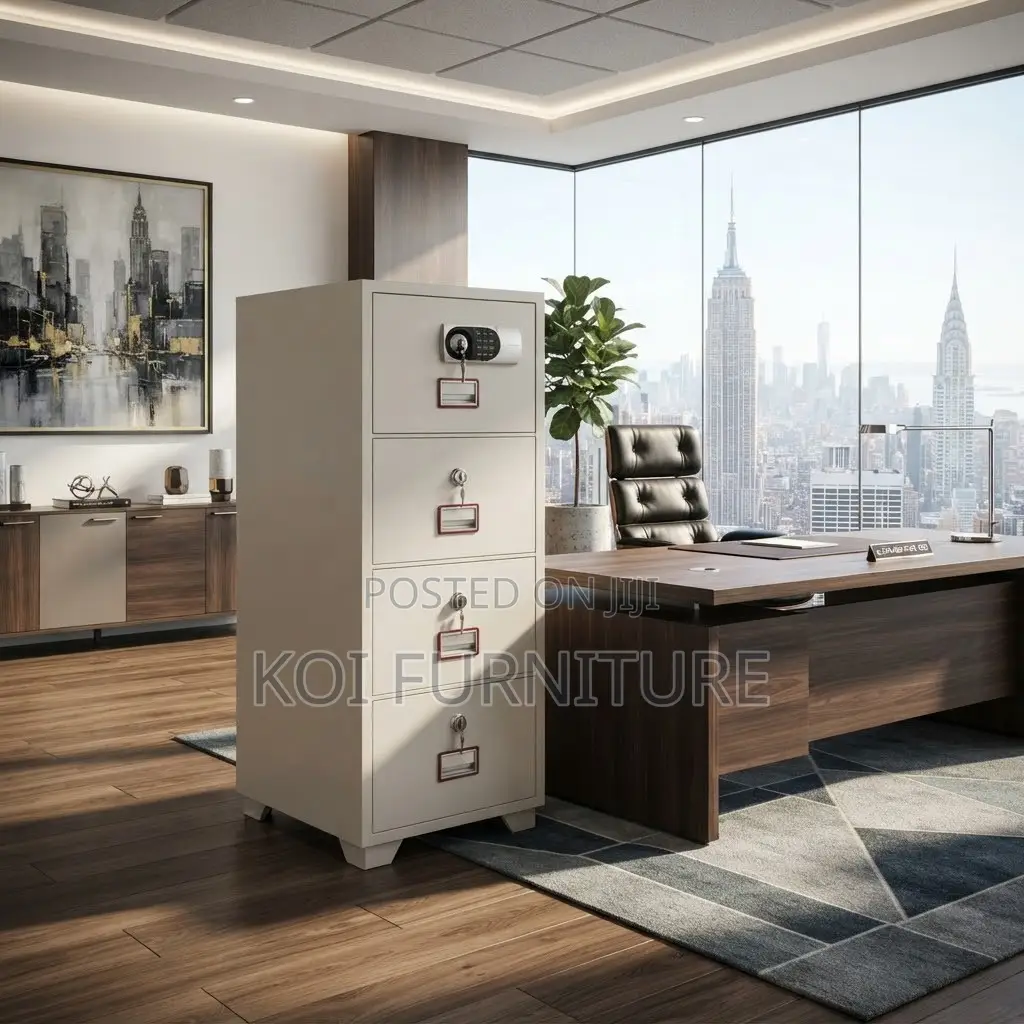 Office Safe; Executive Metallic Gray Digital Heavy Duty Office Safe