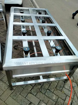 Six Burner Stainless Steel Commercial Cooker