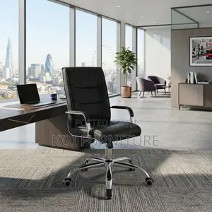 Office Chairs; Leather Visitors Office Chairs With High Backrest