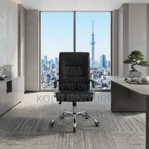 Office Chairs; Leather Visitors Office Chairs With High Backrest
