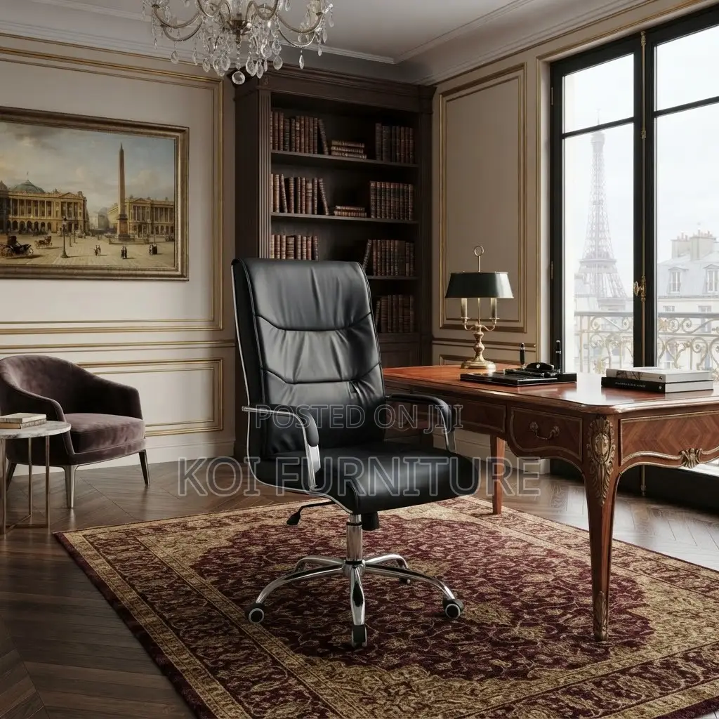 Office Chairs; Leather Visitors Office Chairs With High Backrest
