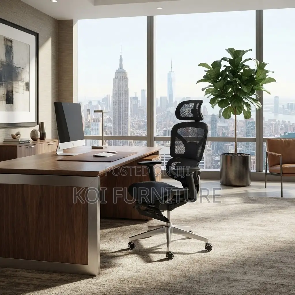 Office Chairs; Orthopedic High Backrest Chair With Footrest
