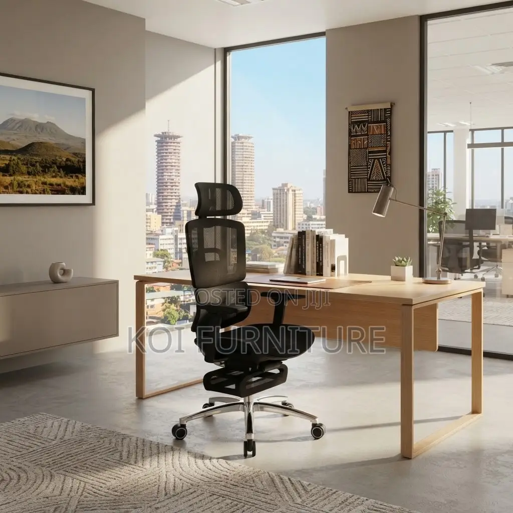 Office Chairs; Orthopedic High Backrest Chair With Footrest