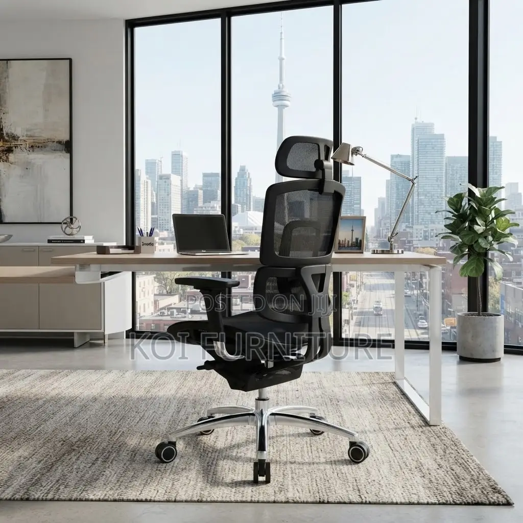 Office Chairs; Orthopedic High Backrest Chair With Footrest