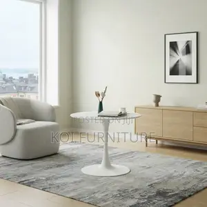 Coffee Table; Round Modern Marble Coffee Tea Table
