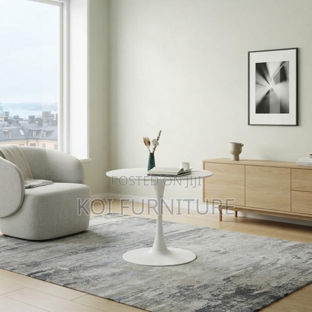Coffee Table; Round Modern Marble Coffee Tea Table