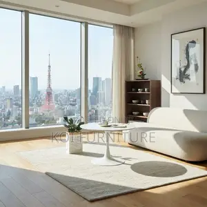 Coffee Table; Round Modern Marble Coffee Tea Table