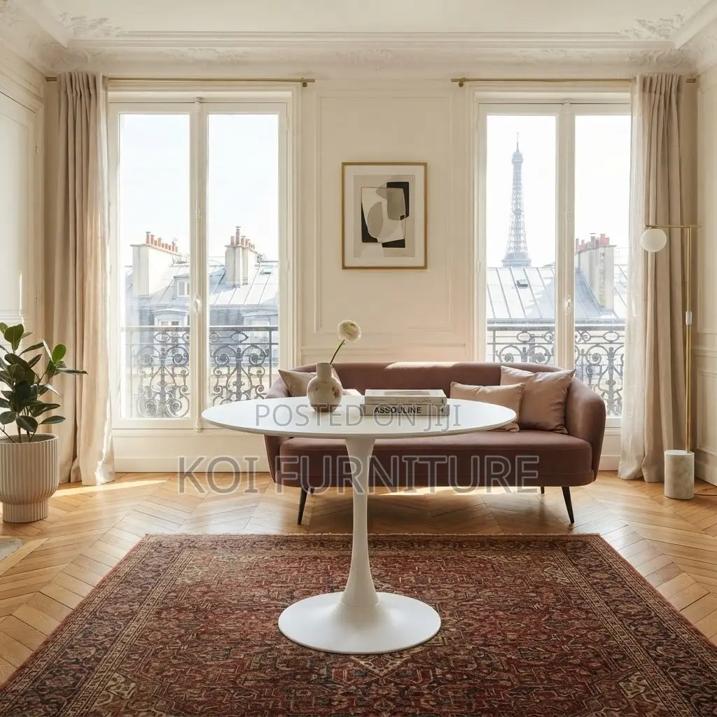 Coffee Table; Round Modern Marble Coffee Tea Table