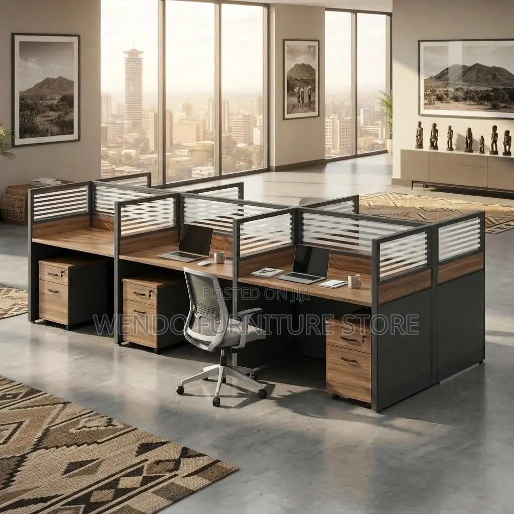 Office Workstation; Modern 6 Users Office Large Workstation