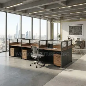 Office Workstation; Modern 6 Users Office Large Workstation