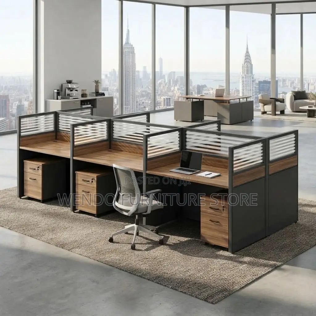 Office Workstation; Modern 6 Users Office Large Workstation