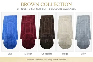Absorbent Non-Slip 3 PC Toilet Set