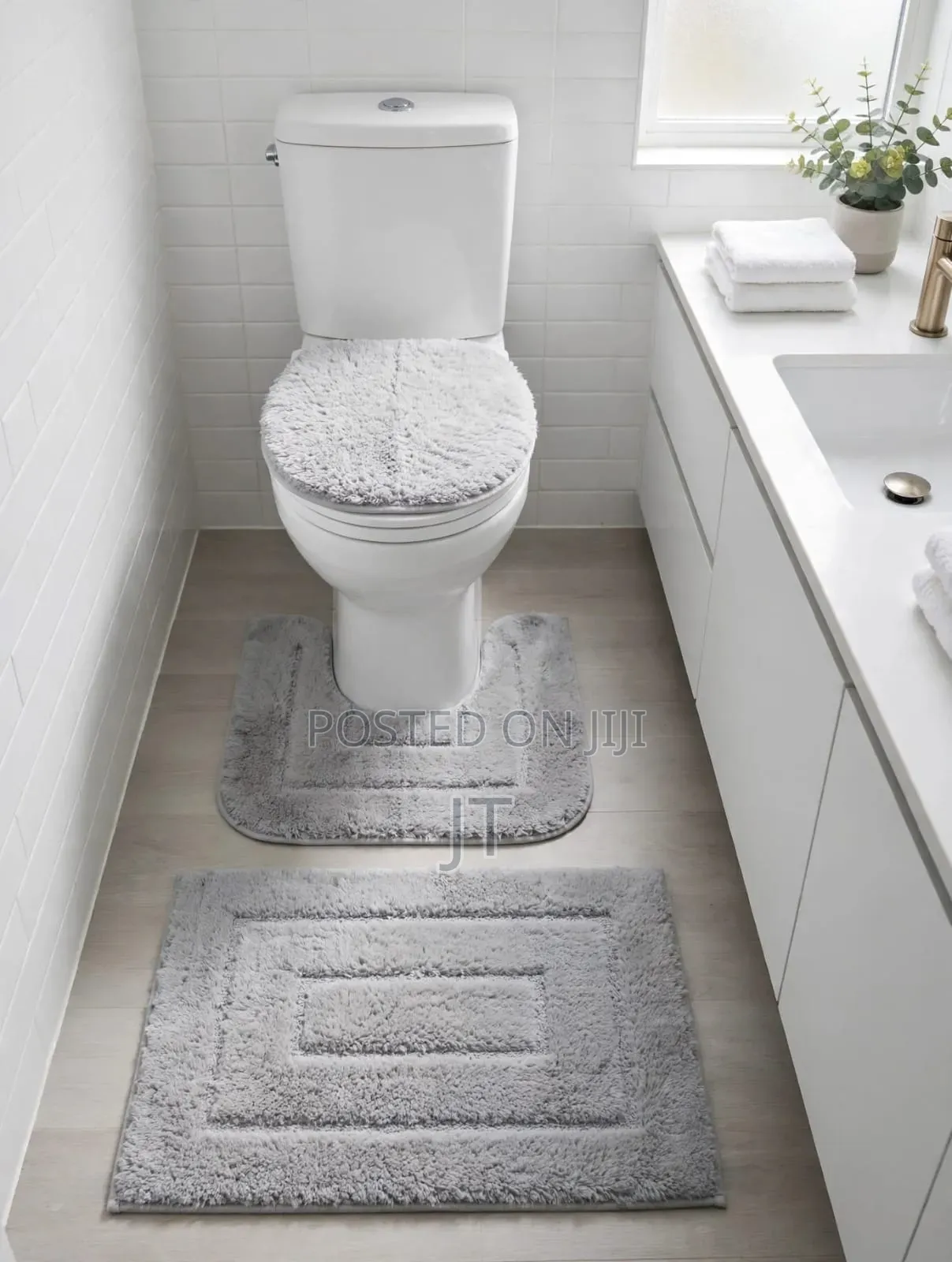 Absorbent Non-Slip 3 PC Toilet Set