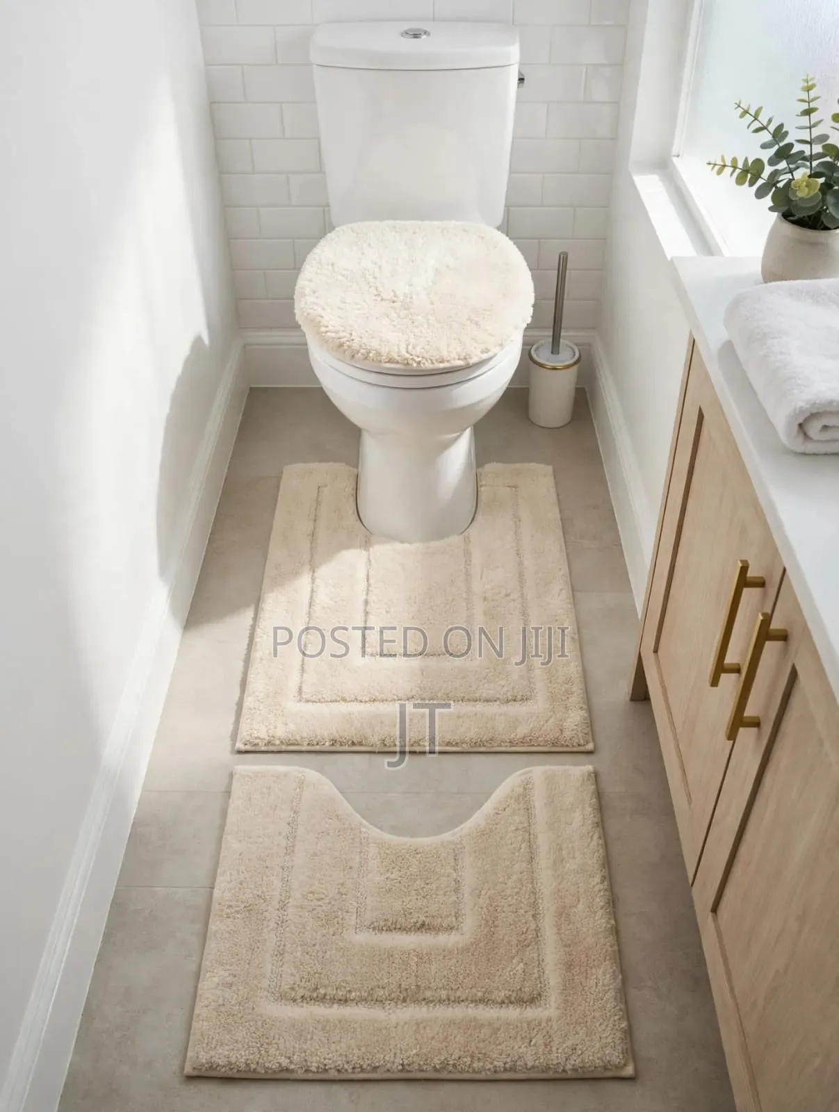 Absorbent Non-Slip 3 PC Toilet Set