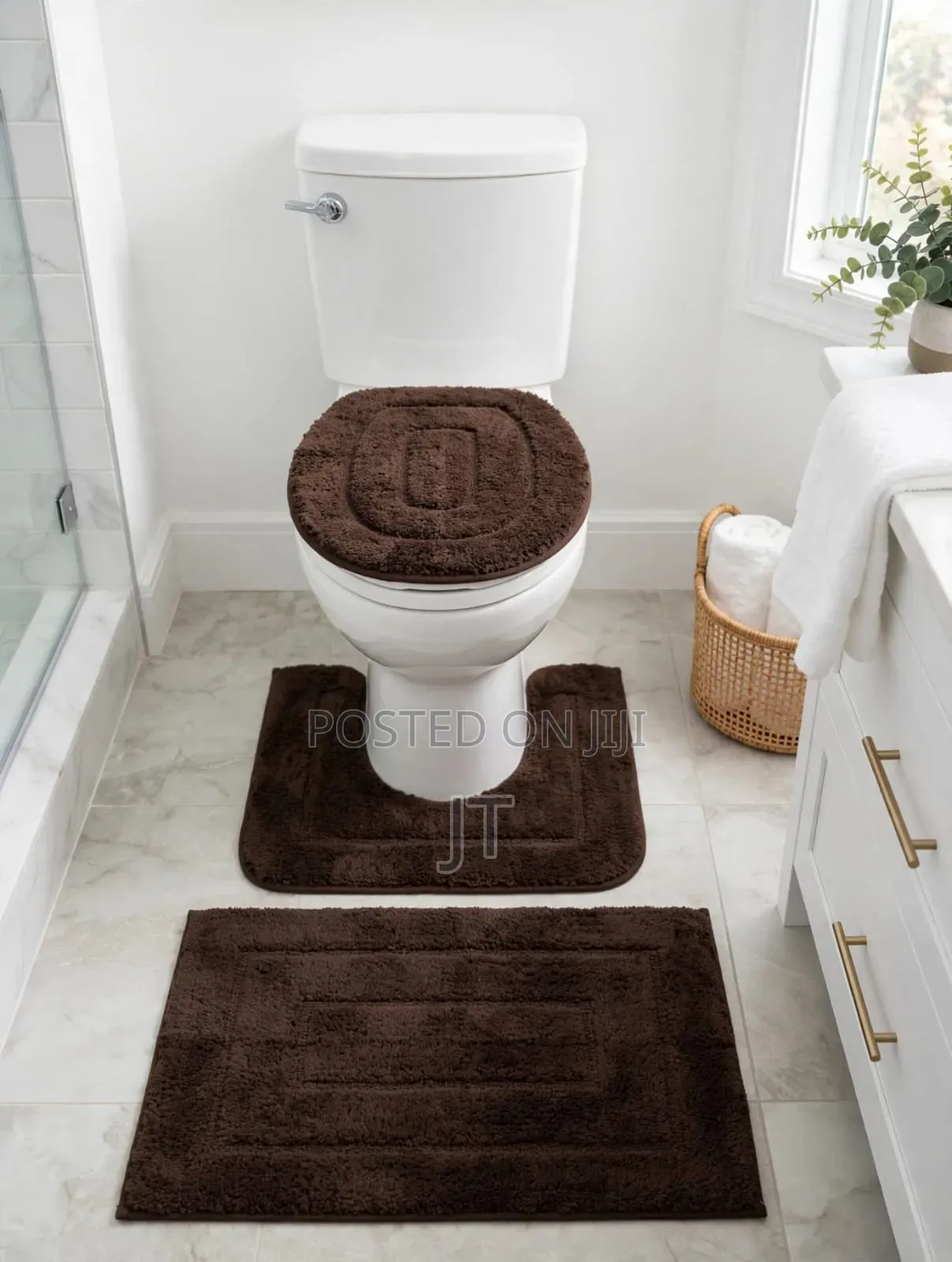 Absorbent Non-Slip 3 PC Toilet Set