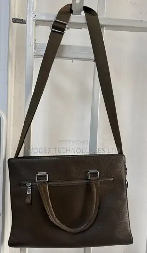 Jinluda Taupe Pebbled Leather Tote Handbag