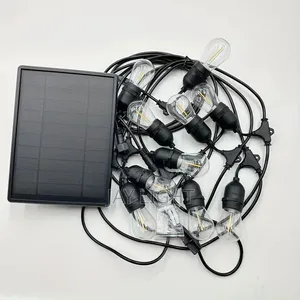 Solar String Lights Outdoor LED Edison Bulb 17mtrs 30bulbs
