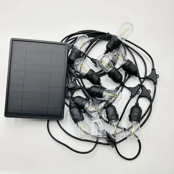 Solar String Lights Outdoor LED Edison Bulb 17mtrs 30bulbs