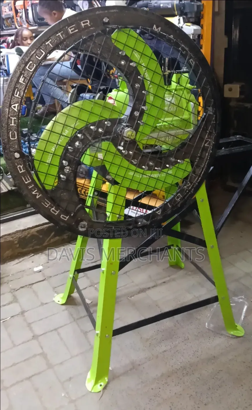 Green Three Blade Chaff Cutter Premier Powered Manually,gasoline,motor