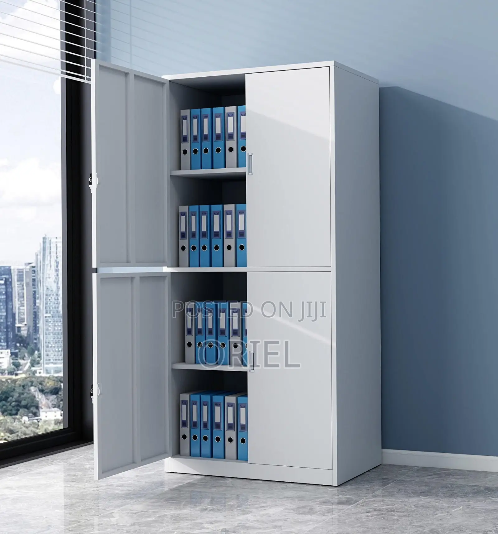 Steel Lockable 4-Door Cabinet : Office Steel Documents Cabinet
