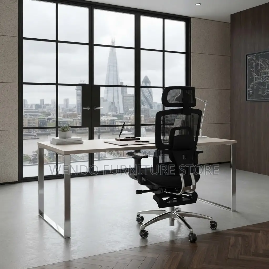 Office Chairs; Executive Modern Orthopedic Chair With Fold Footrest
