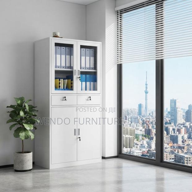 Office Cabinet; Gray Filing Modern Office Storage Cabinet
