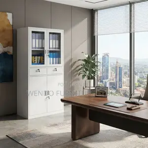 Office Cabinet; Gray Filing Modern Office Storage Cabinet