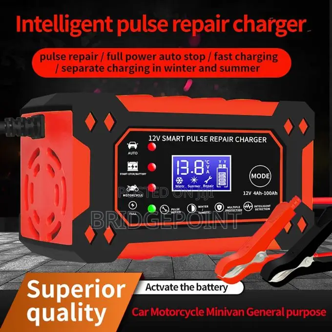 12v Intelligent Pulse Repair Battery Charger + Maintainer