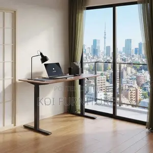 Office Desk; 1.2 Meter Electric Powered Adjustable Office Studio Desk