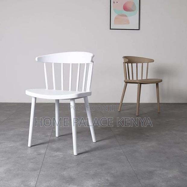 Dining Chair; Elegant Plastic Stackable Dining Chair for Homes - thumbnail 2