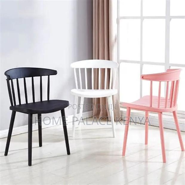 Dining Chair; Elegant Plastic Stackable Dining Chair for Homes - thumbnail 3