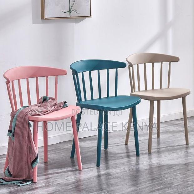Dining Chair; Elegant Plastic Stackable Dining Chair for Homes - thumbnail 4