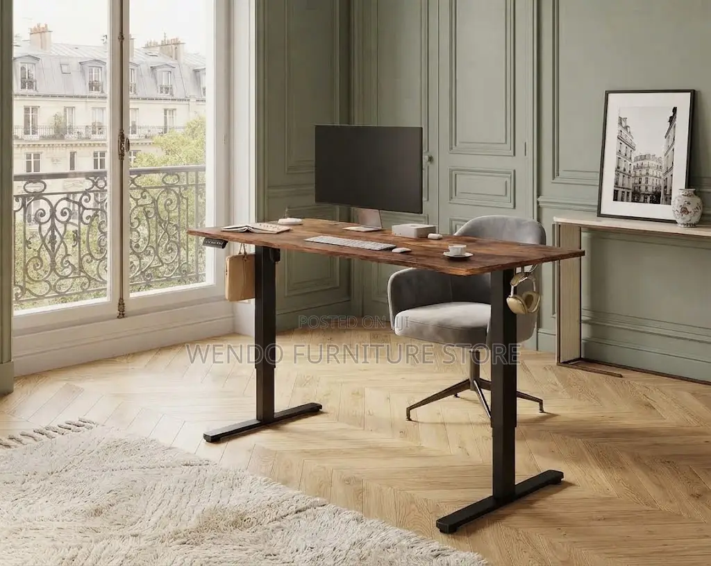 Office Desk; Electric Ergonomic 1400MM Modern Buttoned Desks