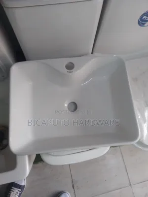 Countertop Basin White With Position of Tap