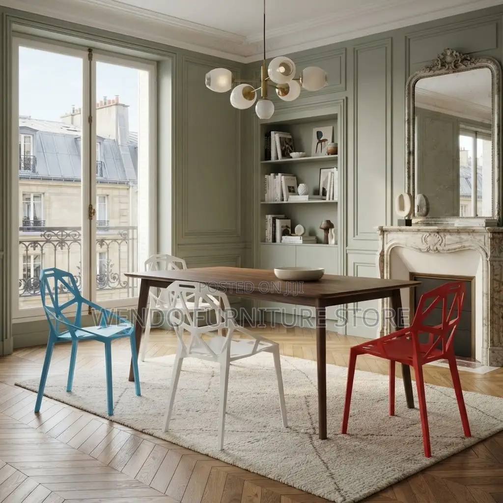 Home Chairs; Home Balcony Dining Plastic Armless Chairs