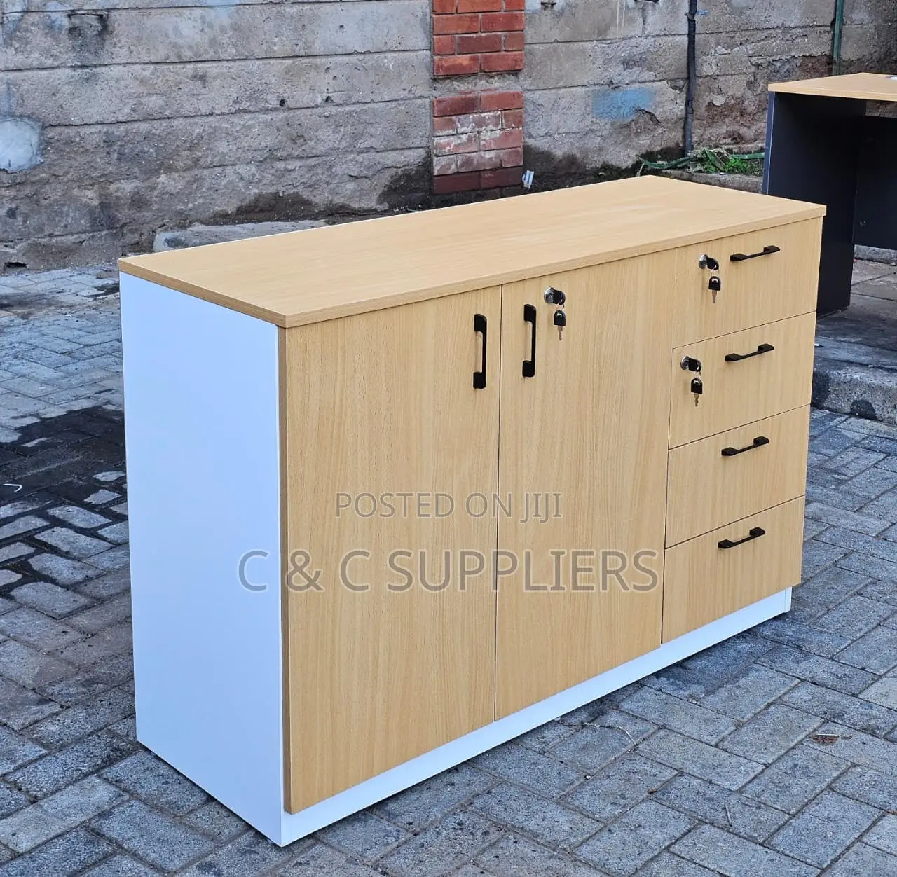 2-Door File Credenza With Drawers