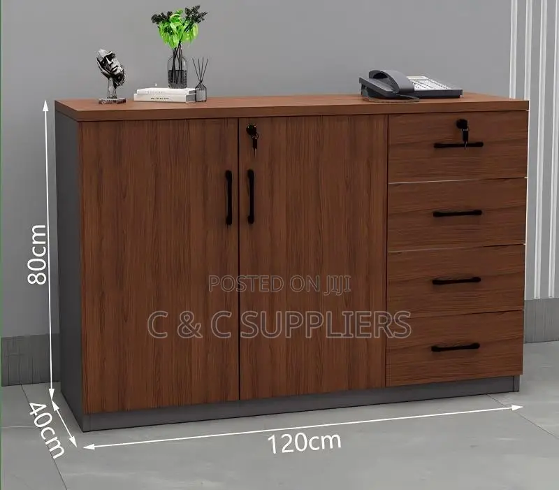 2-Door File Credenza With Drawers