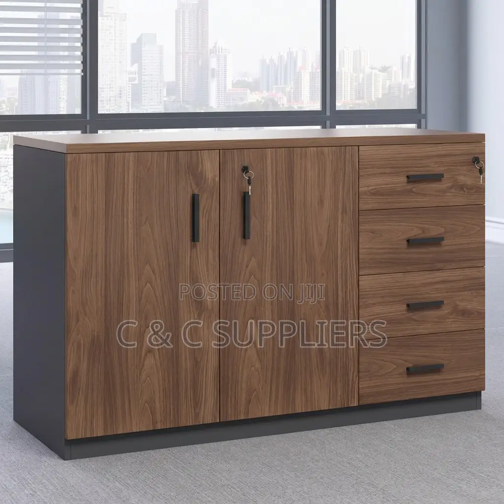 2-Door File Credenza With Drawers