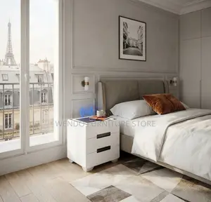 Storage Unit; White Bedroom Cabinet With Three Lockers