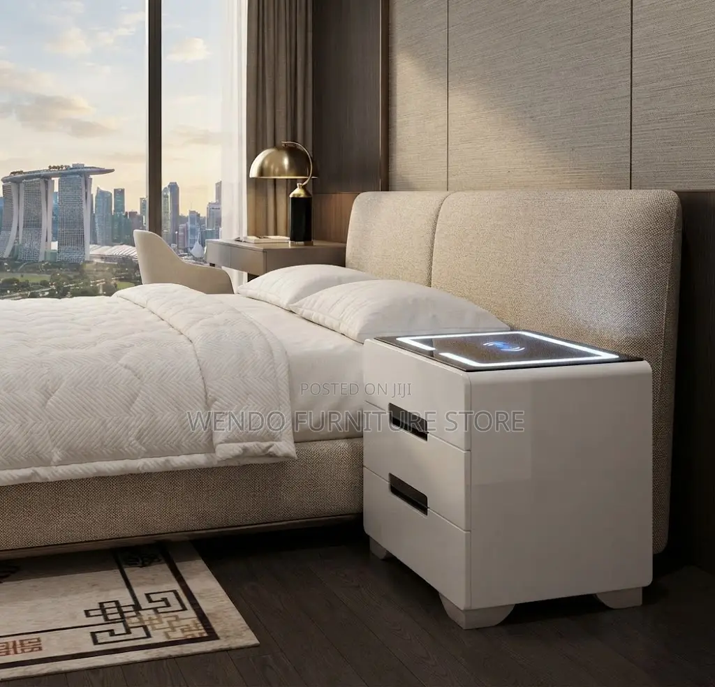 Storage Unit; White Bedroom Cabinet With Three Lockers